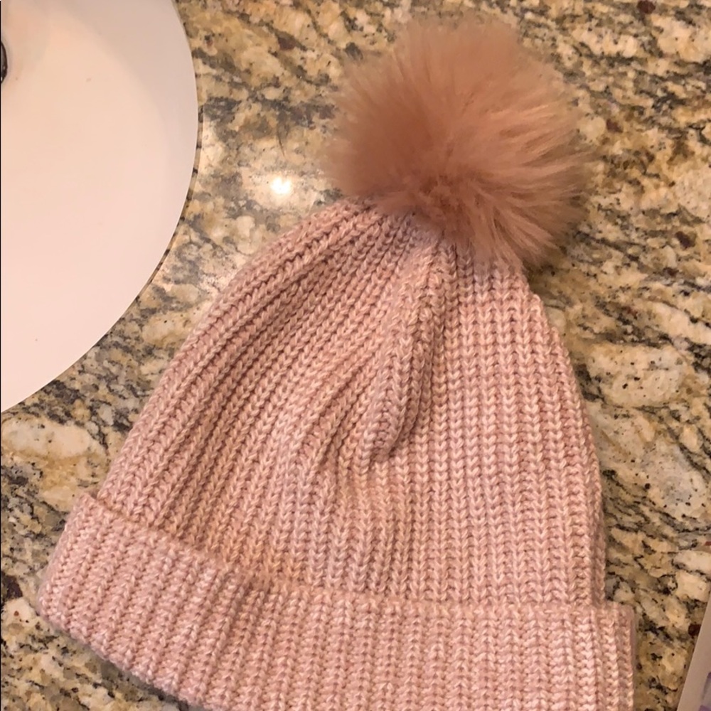 Pink beanie! Anne Taylor